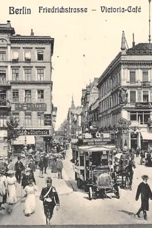 Duitsland Berlin Friedrichstrasse Victoria-Café Omnibus 4 Bus Deutschland Europa HC37731 Tylko dziś