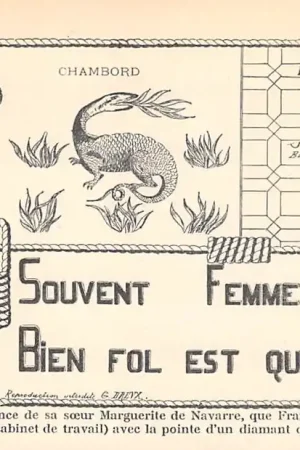 Promocja Frankrijk Chambord Souvent Femme varie Bien fol ets qui s';y fie Devise de Francois 1er France Europa HC37719