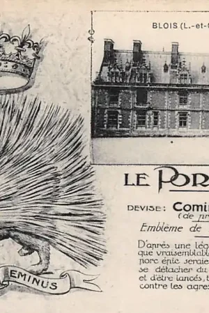 Frankrijk Blois Le Chateau Le Porc Epic Devise Cominus et Eminus Embleme de Louis XII France Europa HC37718 Oferta limitowana