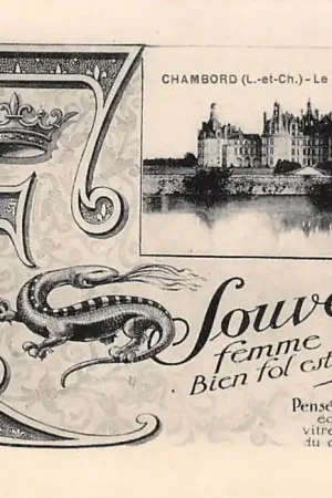 Frankrijk Chambord Le Chateau Souvent femme varie Bien fol est qui s'y fie France Europa HC37715 Tani