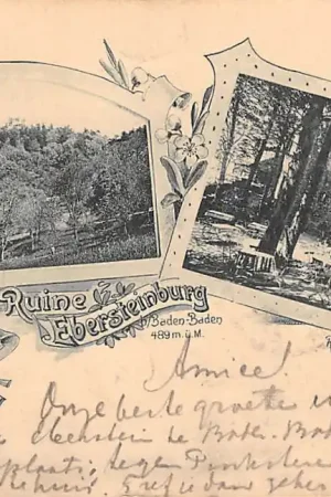 Duitsland Gruss von der Ruïne Ebersteinburg bei Baden Baden 1900 Deutschland Europa HC37405 Ostatnia szansa