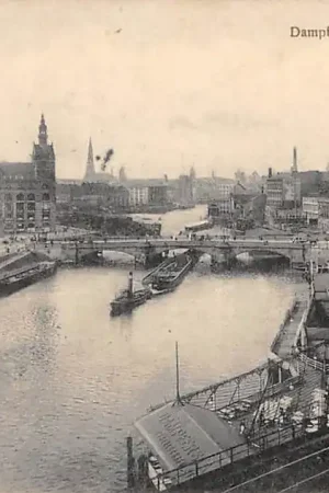 Duitsland Berlin Damfper station Jannowitzbrucke 1907 Scheepvaart Deutschland Europa HC37400 Premium