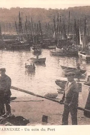 Oryginalny Frankrijk Douarnenez Un coin du Port Vissers schepen France Europa HC37390