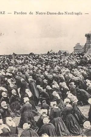 Frankrijk La Pointe-du-Raz Pardon de Notre-Dame-des-Naufrages France Europa HC37387 Promocja