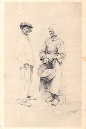 Frankrijk Tetes de Bretagne Klederdracht France Europa Vintage HC37355 Promocja