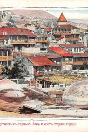 Rusland Tilflis Daken van de zwavelbaden van Bebutov en een deel van de oud stad Russia EuropaHC36618 Wysoka jakość
