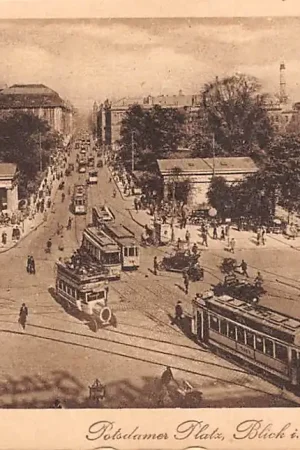 Duitsland Berlin Potsdamer Platz Blick i.d. Leipziger Strasse Tram Bus Deutschland Europa HC36380 Wysoka jakość