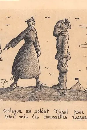 Frankrijk WO1 1914-1918 Leurs chefs Militair Humor Cartoon Illustrator Moriss France Europa HC35833 Ostatnia szansa