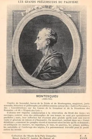 Frankrijk Montesquieu 1689-1755 Les grands precurseurs du pacifisme France Europa HC35825 Bezpieczna płatność