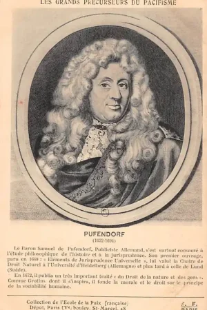 Franrijk Baron Sameul de Pufendorf 1632-1694 Les grands Precurseurs du Pacifisme France Duitsland Europa HC35821 Wysoka jakość