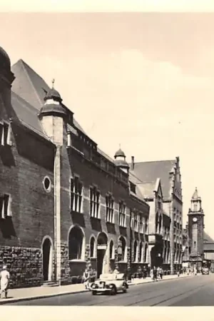 Duitsland Hagen \\/ W Post und Bahnhof 1950 Spoorwegen Deutschland Europa HC35778 Rabat