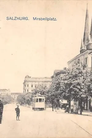 Oostenrijk Salzburg Mirabellplatz Tram Österreich Austria Europa HC35741 Premium