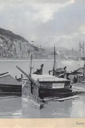 Promocja Hongarije Budapest Donau-Partie 1900 Binnenvaart schepen Scheepvaart Magyarország Hungary Europa HC35726
