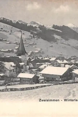 Nowość Zwitserland Zweisimmen Gstaad Winterlandschaft Schweiz Suisse Switzerland Europa HC35291
