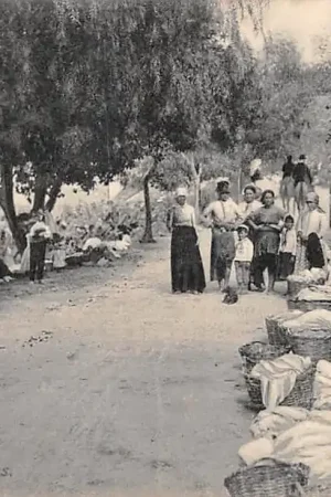 Spanje Las Palmas Lavanderas Verkopers Markt Kelderdracht Espa\\u00f1a Spain Europa HC35641 Zamów teraz