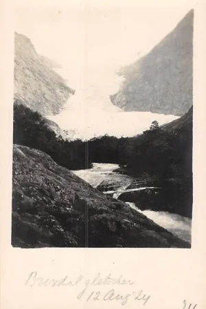 Noorwegen Briksdal gletscher 1924 Fotokaart Norge Norway Europa HC35157 Tani
