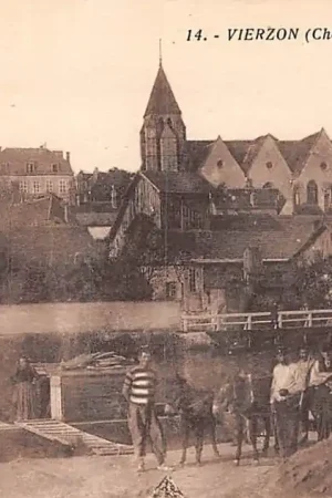 Autentyczny Frankrijk Vierzon Le Bassin du Canal Schepen Scheepvaart France Europa HC35062