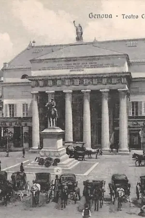 Italië Genova Taetro Carlo Felice Paard en wagens 1900 Italia Europa HC35042 Nowość