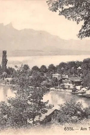 Zwitserland Am Thunersee bei Gunten Schepen Scheepvaart Schweiz Suisse Switzerland Europa HC35027 Promocja