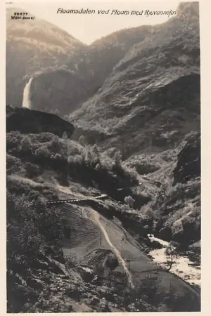 Noorwegen Flaamsdalen ved Flaam med Rjuvannefos Fotokaart Norge Norway Europa HC34978 Rabat