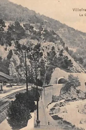 Nowość Frankrijk Villefranche La Gare Vue sur la Plage Spoorwegen Station France Europa HC34855