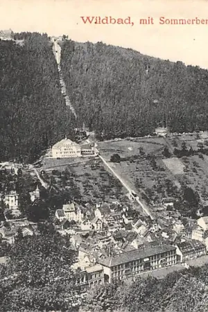 Wyprzedaż Duitsland Wildbad mit Sommerberg und Bergbahn Calw Schwarzwald Deutschland Europa HC34825