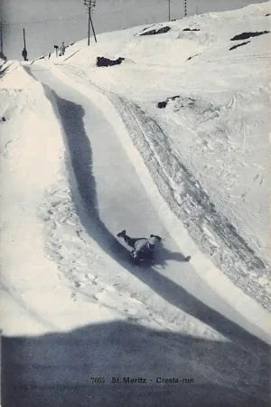 Zwitserland Met slee bergafwaarts Sport Schweiz Suisse Switzerland Europa HC34782 Rabat