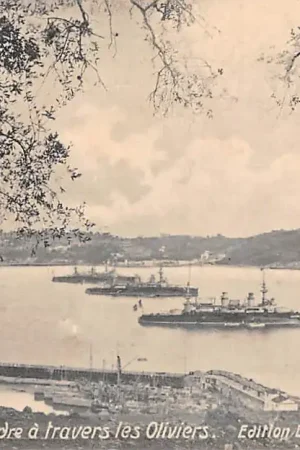 Frankrijk Villefranche L'Escadre a travers les Oliviers Schepen Marine Europa HC34749 Ekspresowa dostawa