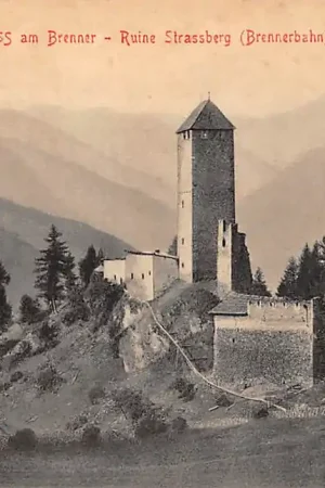 Zamów teraz Italië Gossensass am Brenner Ruïne Strassberg Brennerbahn Colle Isarco Brenner Italia Europa HC34696