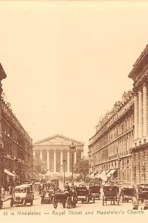 Rabat Frankrijk Paris La Rue Royale et la Madeleine Auto France Europa HC34423