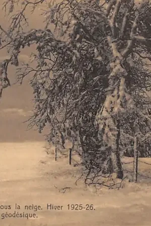 Rabat België Jalhay Malmedy Waimes La Baraque Michel sur la neige Hiver Winter 1925-1926 Signal geodesique Europa HC34366