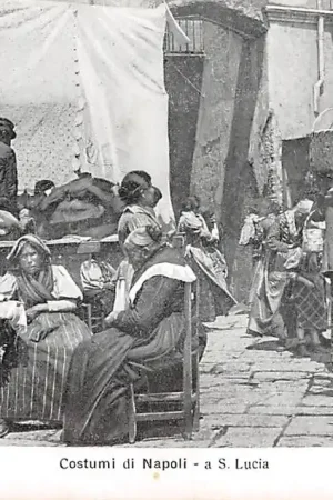 Italië Napoli Costumi a S. Lucia Klederdracht Italia Europa Vintage HC34251 Tani