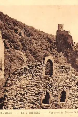 Najlepsza cena Frankrijk Ribeauville Le Giersberg Vue prise du Chateau St-Ulrich Kasteel France Europa HC34245