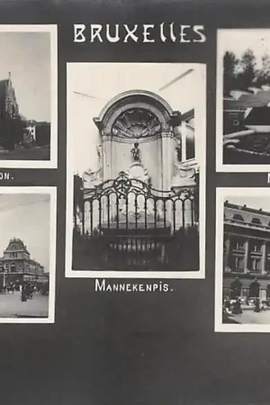 België Brussel Bruxelles Fotokaart Notre-Dame du Sablon Gare du Nord Mannekenpis Mont des Arts La Poste 1910 Europa HC34135 Ostatnia szansa