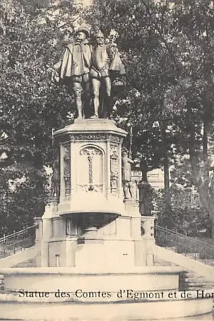 België Brussel Bruxelles Statue des Comtes d'Egmont et de Hornes 1912 Europa HC34133 Ostatnia szansa