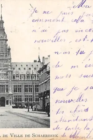 België Brussel Schaarbeek Bruxelles Hotel de Ville de Schaerbeek 1902 Europa HC34123 Darmowa dostawa