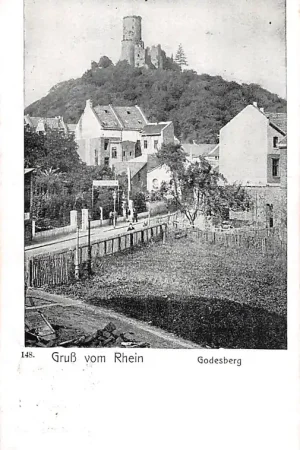 Autentyczny Duitsland Godesberg Gruss vom Rhein 1906 Deutschland Europa HC34096