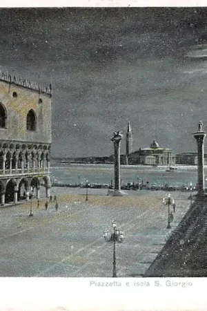 Italië Venezia Piazetta e isola St. Georgio 1902 Italia Europa HC34079 Zwrot pieniędzy