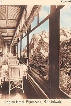 Tylko dziś Zwitserland Grindelwald Regina Hotel Alpenruhe Launge Veranda Schweiz Suisse Switzerland Europa HC34022
