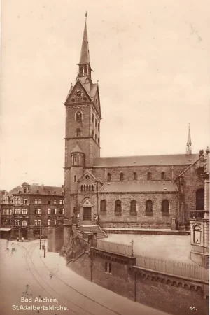 Szybka dostawa Duitsland Bad Aachen St. Adalbertskirche 1929 Deutschland Europa HC34016