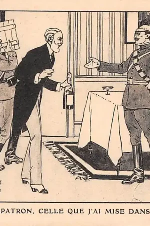 Militair WO1 1914 - 1918 Kaiser Wilhelm Pas celle-la Patron, celle que j'ai mise dans le casier Cartoon Humor Deutschland France Frankrijk Duitsland Europa HC33904 Kup teraz