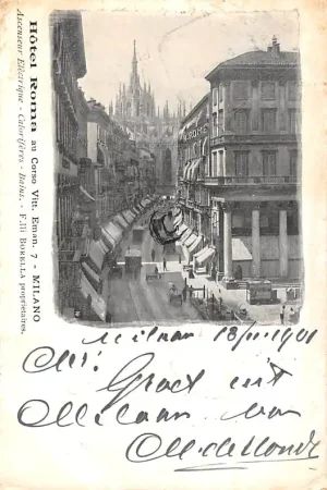 Darmowa dostawa Italië Milano Hotel Roma au Corso Vitt. Eman. 7. 1901 Italia Europa HC33891