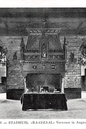 België Leuven Stadhuis Raadzaal Verwoest in Augustus 1914 Europa HC33871 Promocja