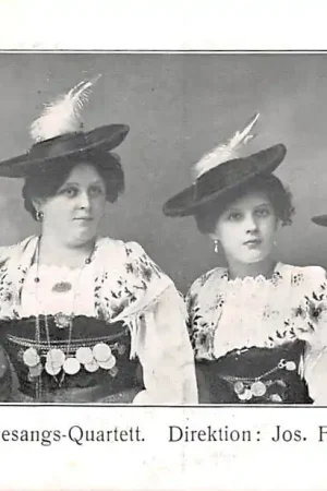 Duitsland Düsseldorf Ober-Inntaler Gesangs-Quartet Jos. Franz. Freiberger Muziek Deutschland Europa HC33772 Autentyczny