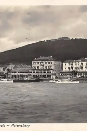 Duitsland Koningswinter die Rheinhotels m. Petersberg en schepen 1929 Deutschland Europa HC33642 Ekspresowa dostawa