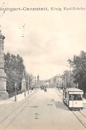 Nowość Duitsland Stuttgart - Cannstatt Konig Karl-Brucke met tram 2 1907 Deutschland Europa HC33315