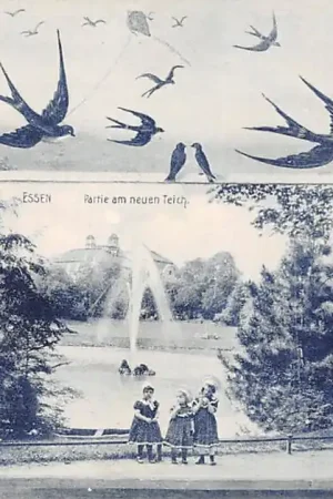 Duitsland Essen Partie am neuen Teich 1907 Deutschland Europa HC33123 Premium