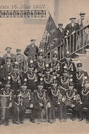 Szybka dostawa Zwitserland Musique de Bevaix 16. Juni 1907 Neuchatel Muziek korps Schweiz Switzerland Suisse Europa HC33112