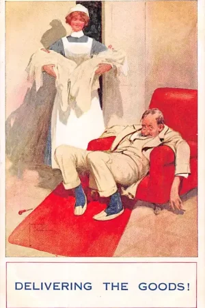 Darmowa dostawa Fantasie Vintage Delivering the goods! 1917 Cartoon Humor Artistique Series No. 1902 Engeland England Europa HC32768