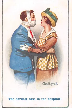 Fantasie Vintage Engeland The Hardest case in the hospital Illustrator Donald Mc. Gill Humor Cartoon England Europa HC32566 Zamów teraz